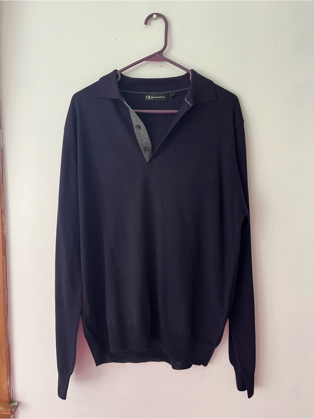 Neiman Marcus deep purple wool blend sweater size medium